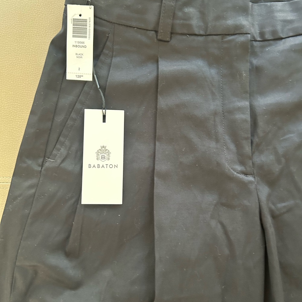 NWT Aritzia Babaton Inbound pleated front Wide Leg mid rise pants size 2 - Picture 11 of 12